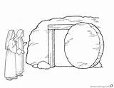 Tomb Empty Easter Risen He Mary Pages Printable Cloring Coloring Kids Color Print Adults sketch template