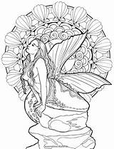 Coloring Mermaid Mythical Mermaids Pages Adult Selina Fantasy Book Fenech Books Cleverpedia sketch template