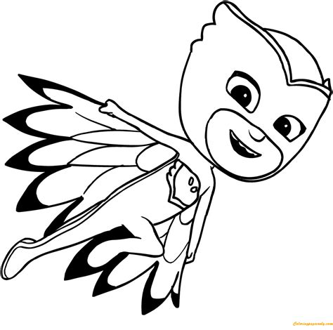 owlette pj mask coloring page  printable coloring pages