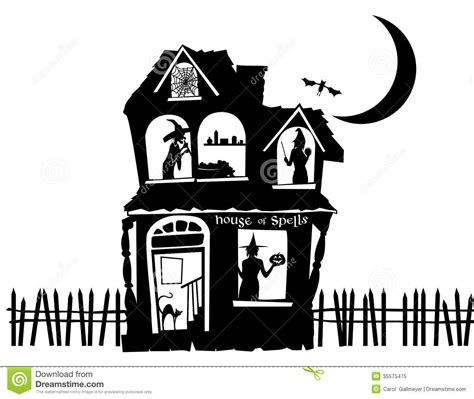 Illustration Of A Haunted House Stock Vector