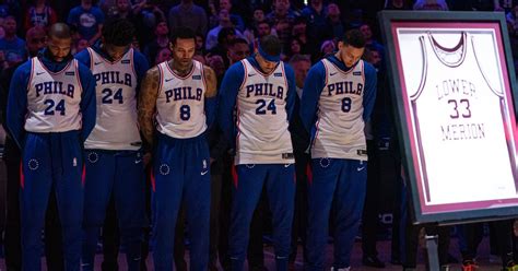 sixers pay moving tribute to kobe bryant at wells fargo