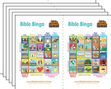 bible bingo  printable bible bingo cards