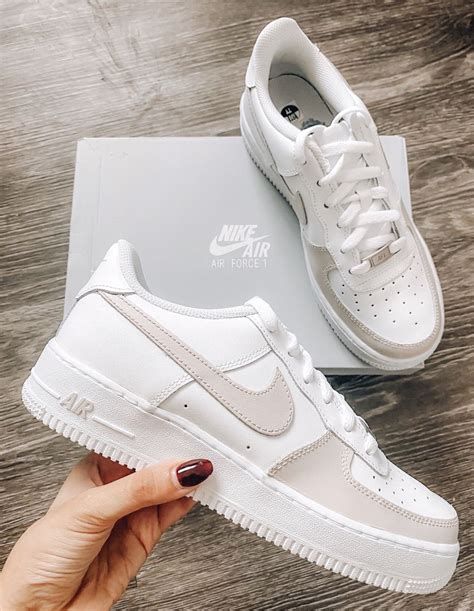 custom air force  beige nike air force  beige sneakers white nike shoes nike air shoes