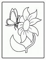 Coloring Pages Flower Flowers Printable Colouring Butterflies Nature Pot Preschoolers Sheets Clipart Butterfly Real May Library Popular Coloringhome sketch template