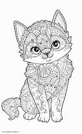Coloring Animal Pages Adults Animals Adult Printable Cute Print Cat Colouring Sheets Zoo Kids Books Mandala Kawaii Cool Info Puppy sketch template