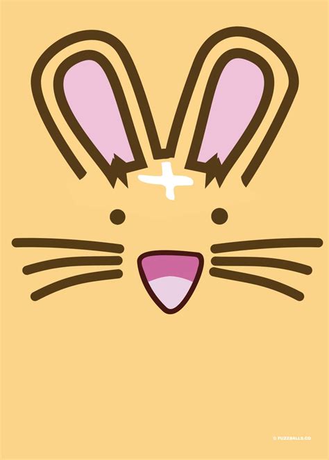kawaii bunny face poster  fuzzballs displate kawaii bunny
