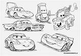 Coloring Mcqueen Lightning Pages Cars Mater Print Disney Printable sketch template