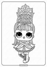 Lol Coloring Surprise Pages Majesty Her Doll Hairgoals Big Sister Printable Dolls Drawings sketch template