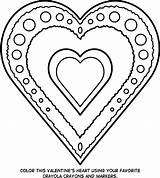 Coloring Crayola Heart Pages Valentine Valentines sketch template