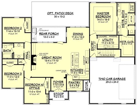 refuge house plan southern house plans acadian house plans  bedroom house plans