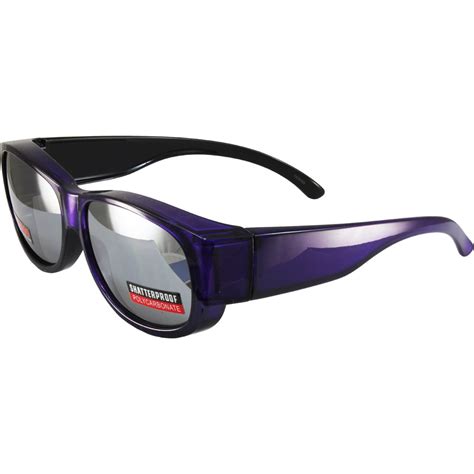 Swag Attack Sunglasses Crystal Purple Frames With Flash Mirror Lenses