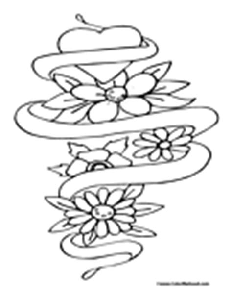 heart  ribbon coloring pages heart  ribbon clipartsco