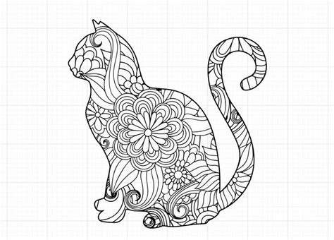 layered cat mandala svg   svg file  cricut