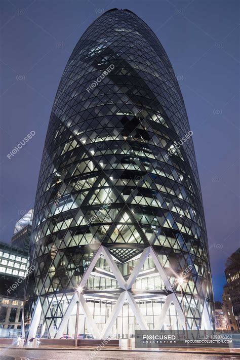 sir norman foster building  city  london  night landmark great