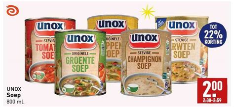unox soep aanbieding bij aldi