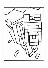 Minecraft Coloring Pages Dog Getcolorings sketch template