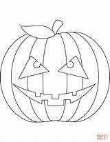 Coloring Pumpkin Scary Pages Face Printable Drawing sketch template