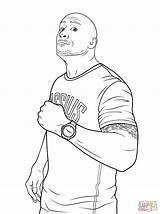 Coloring Wwe Rock Pages Johnson Dwayne Drawing Printable Color John Cena Kids Aj Brock Roman Lesnar Print Styles Wrestling Lee sketch template