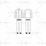 Suit Template Fashion Sweat Flat sketch template