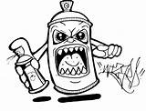 Graffiti Spray Coloring Pages Easy Drawing Characters Paint Character Sketch Sketches Wizard Drawings Clipart Cans Bottle Cartoon Printable Getdrawings Search sketch template