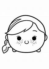 Tsum Anna Coloring Pages Kids Fun sketch template