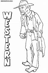 Western Coloring Pages Print sketch template