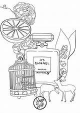 Chanel Coloring Coloriage Perfume Pages Dessin Parfum Dior Drawing Paris Adults Colorier Coloriages Antoinette Marie Printable Nâ Books Adulte Adult sketch template