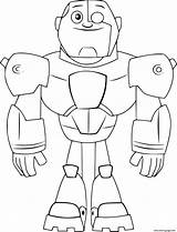 Titans Teen Go Coloring Cyborg Pages Printable Print sketch template