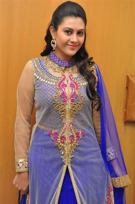 Telugu Tv Actress Priyanka Photo Shoot In Blue Dress