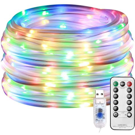 ft outdoor led rope lights string lights christmas fairy lights  leds color changing