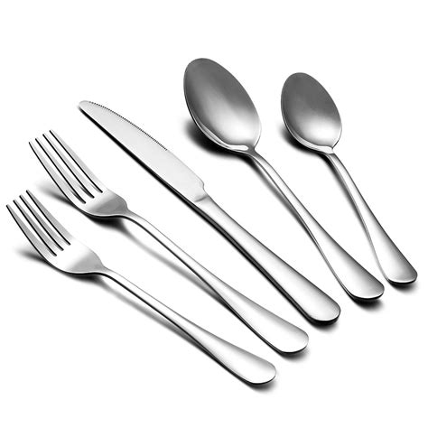 piece silverware flatware cutlery set estmoon stainless steel