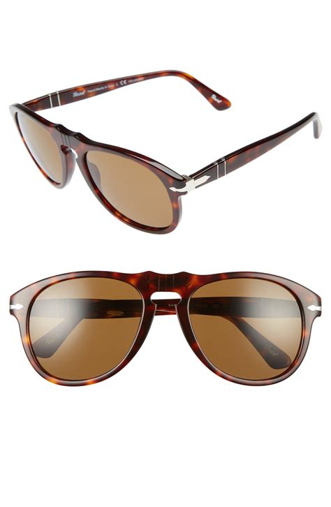 Persol 54mm Polarized Keyhole Retro Sunglasses In Brown