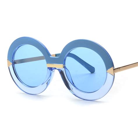 2016 new fashion luxury brand designer womens sunglasses vintage round