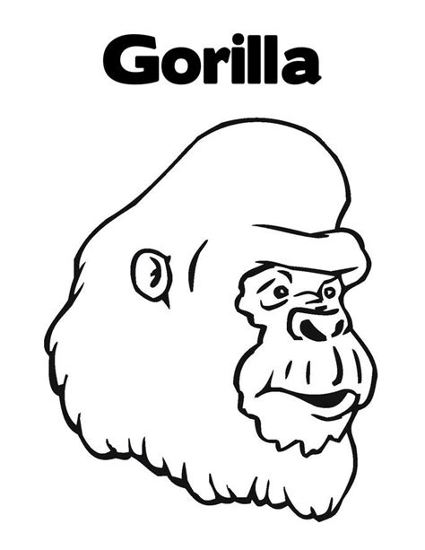 gorilla coloring pages  kids