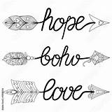 Boho Arrows Hope Feathers Signs Vector Decorat Drawn Hand Comp Contents Similar Search sketch template