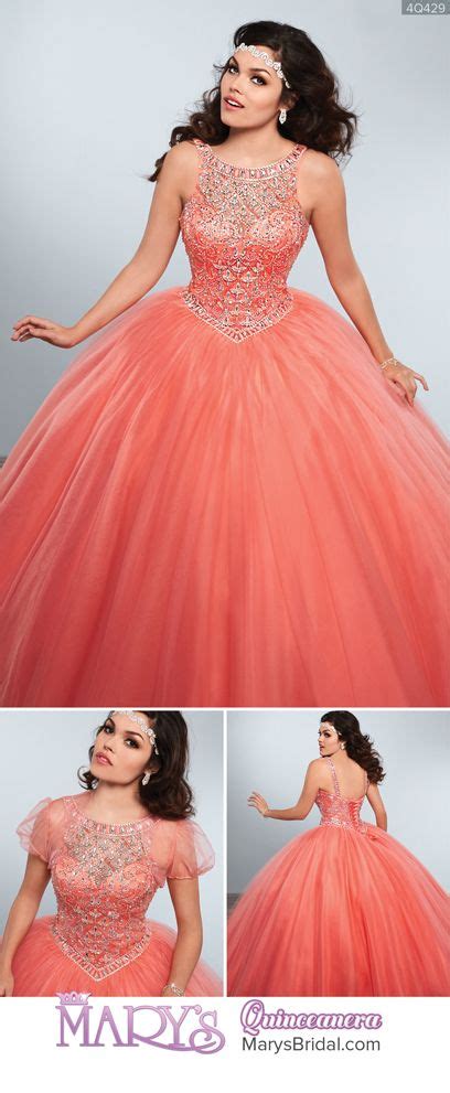 Style 4q429 Tulle Quinceanera Ball Gown With Halter Scoop Neck Line