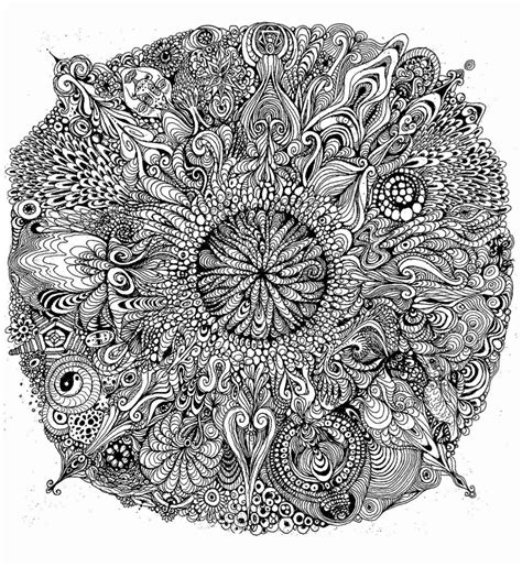 complicated mandala coloring pages