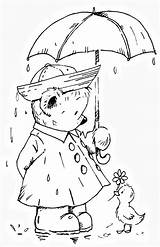 Regen Rainy Ausmalbild Sunshine Digi Ones sketch template