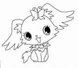 Jewelpet Cartoons Pages Coloring sketch template