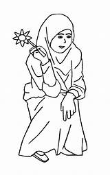 Muslimah Anak Kartun sketch template