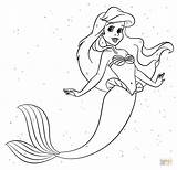 Ariel Coloring Mermaid Little Pages Supercoloring Draw Drawing Printable Tutorials Step Sheets Colouring Kids Human Sea Styles sketch template