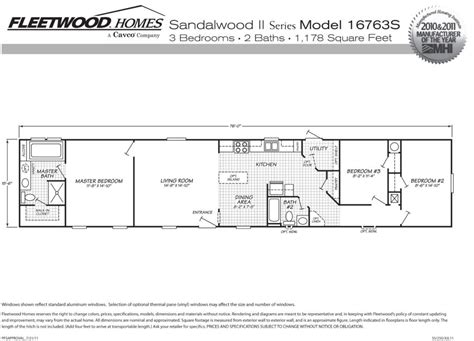 beautiful  fleetwood mobile home floor plans  home plans design