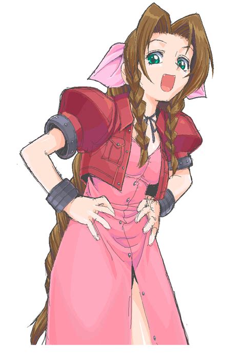 aerith gainsborough final fantasy and 1 more drawn by shichimenchou