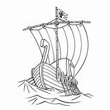 Wikinger Vikingschip Noormannen Ausmalbilder Kleurplaten Seite sketch template