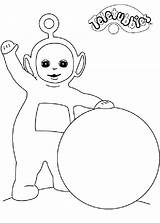 Coloring Teletubbies Pages Lala Template sketch template