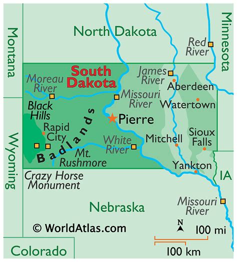 south dakota maps facts world atlas