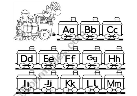 review  alphabet train coloring pages