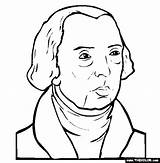 James Madison Coloring Pages Online Presidents President Popular Thecolor sketch template