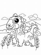 Adorable Dinosaure Kleurplaten sketch template