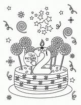 Anniversaire Kids Colorier Gateau Colouring Dory Kinder Wuppsy Coloriages Aimable öffnen sketch template